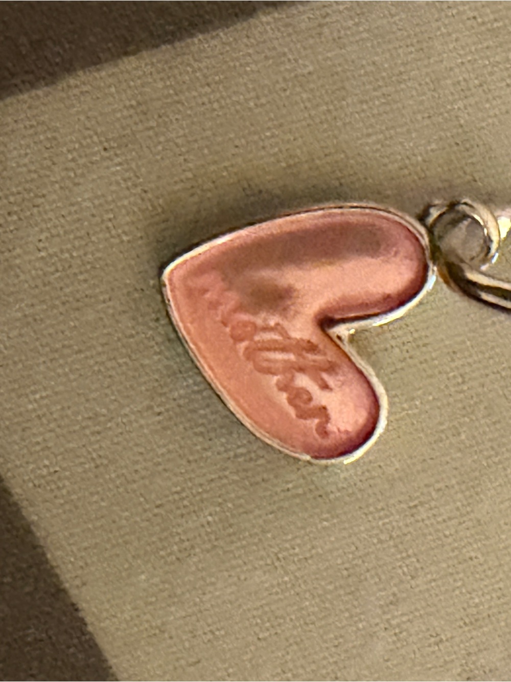 Pandora Pink Heart Enamel Charm Pendant